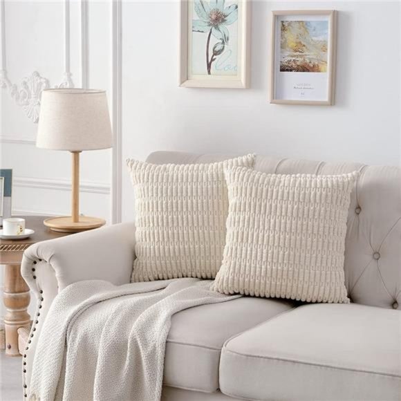 2 Pack Boho Decorative Throw Pillow Covers 18x18 Inch for Living Room Couch Bed - Picture 7 of 7